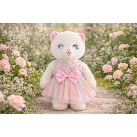 Pastel Bloom Y271 Rock für Plüsch 40 bis 45 cm – sanfte elegante Inszenierung