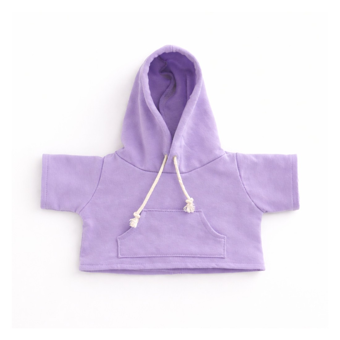 Knuffel 40 tot 45 cm gekleed met lichtpaarse hoodie – Ref Y235 Knuffel 40 tot 45 cm gekleed met lichtpaarse hoodie – Ref Y235