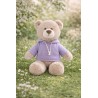 40 to 45 cm plush toy wearing light purple hoodie – Ref. Y235