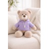 Plüschtier 40 bis 45 cm mit hellviolettem Hoodie – Ref. Y235