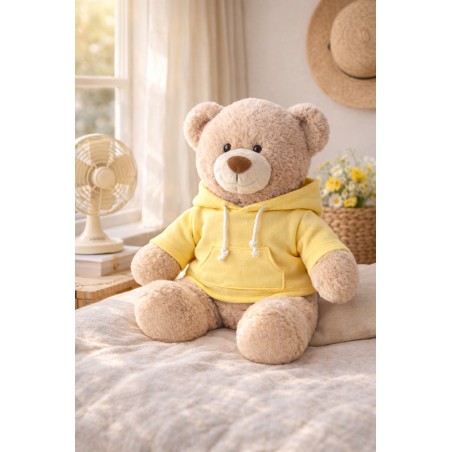 Sweat à capuche jaune pour peluche 40 cm Mon Teddy Bear Réf. Y035