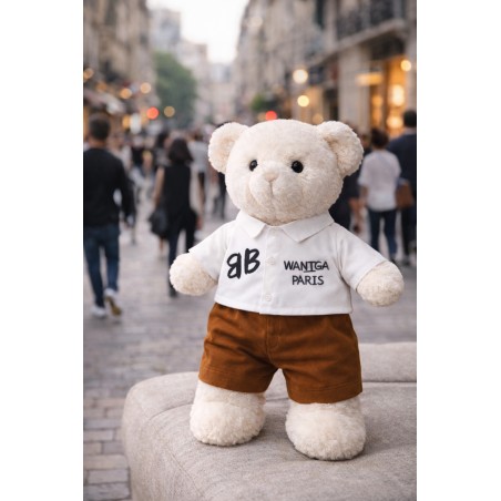 Ensemble City Explorer chemise et short pour peluche – Réf. Y245