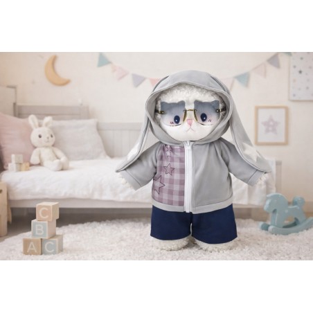 Rabbity Dream Hasenohren Sweat Outfit für Plüschtier – Ref. Y220