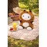 Capybara Bodysuit Réf. Y167 combinaison capybara marron douce avec capuche pour peluche 38–45 cm
