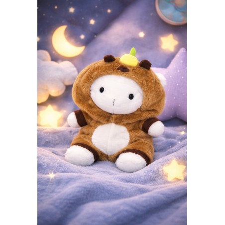 Capybara Bodysuit Ref. Y167 zachte bruine capibara overall met capuchon voor knuffel 38–45 cm