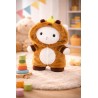 Capybara Bodysuit Réf. Y167 combinaison capybara marron douce avec capuche pour peluche 38–45 cm