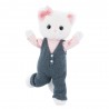 Lucky Kitty Sophie 37 cm – Peluche chat habillée gris et rose – Réf LK001