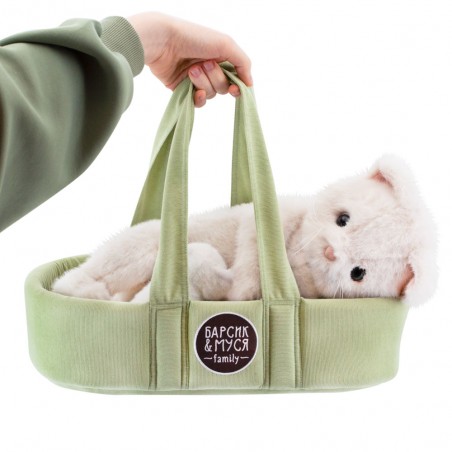 cat plush baby carrier green Milo Millie MK3000