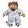 Pyjama Bleu "Monkey" avec pantoufles  - la tenue idéale pour les peluches personnalisées ! ,  40 cm  - La tenue idé
