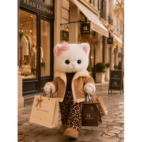Lucky Doggy Urban Leopard L131 – Outfit mit Wildlederjacke und Leopardenmuster.