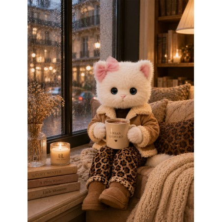 Lucky Doggy Urban Leopard Outfit L131 – suede jacket and leopard print trousers.