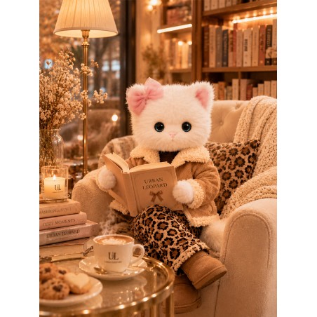 Lucky Doggy Urban Leopard Outfit L131 – suede jacket and leopard print trousers.