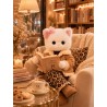 Lucky Doggy Urban Leopard Outfit L131 – suede jacket and leopard print trousers.