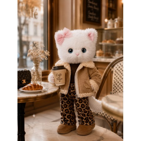 Lucky Doggy Urban Leopard L131 – Outfit mit Wildlederjacke und Leopardenmuster.