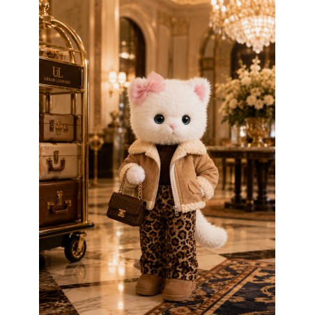 Lucky Doggy Urban Leopard L131 – Outfit mit Wildlederjacke und Leopardenmuster.