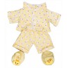 Pyjama jaune "poussin" et pantoufles  - la tenue idéale pour les peluches personnalisées ! ,  40 cm  - La tenue idé