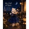 Vêtement Lucky Doggy 40 cm – Ensemble Starlight Night : robe bleue en tulle et nœud assorti