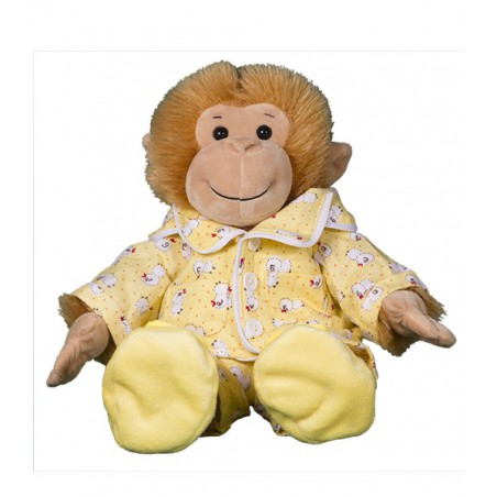 Pyjama jaune "poussin" et pantoufles  - la tenue idéale pour les peluches personnalisées ! ,  40 cm  - La tenue idé