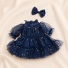 Lucky Doggy Starlight Night L130 – blauwe jurk met gouden sterren.