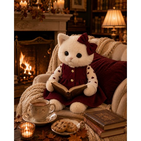 Lucky Doggy Velvet Love L128 – burgundy dress and heart top.