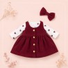 Lucky Doggy Velvet Love L128 – burgundy dress and heart top.