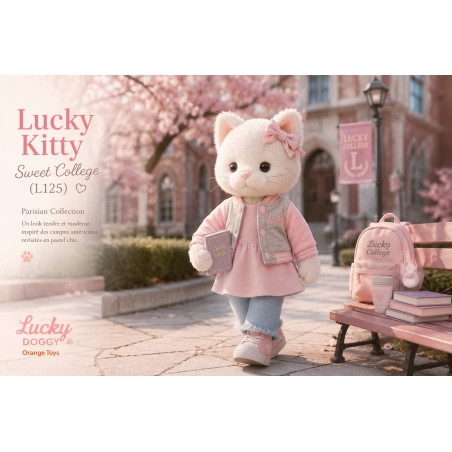 Lucky Doggy L125 Sweet College – rosa-graue Collegejacke