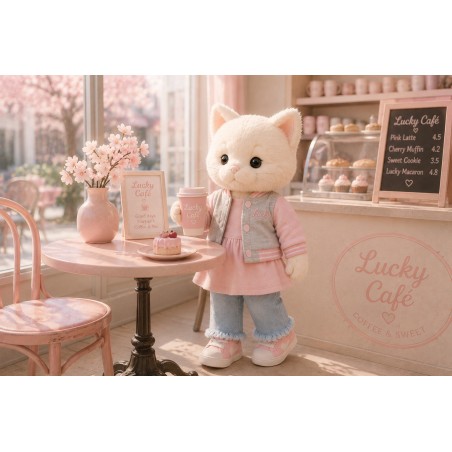 Lucky Doggy L125 Sweet College – pink and grey teddy jacket