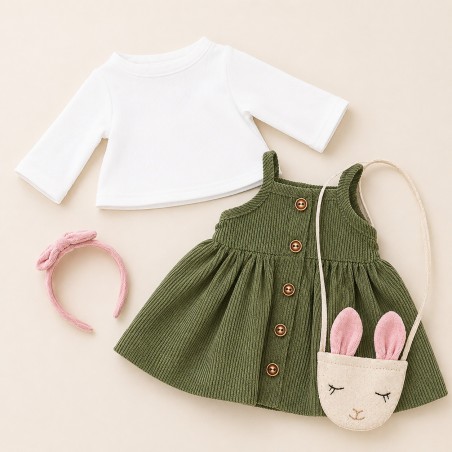 Lucky Doggy L124 – green dress and bunny bag
