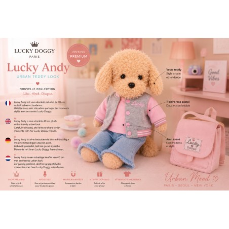 Kleurboek en stickers Lucky Doggy Urban Teddy LD6/125