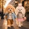 Lucky Doggy Lucky Andy Denim Style LD6/123 peluche 40 cm avec boîte cadeau