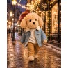 Lucky Doggy Lucky Andy Denim Style LD6/123 peluche 40 cm avec boîte cadeau