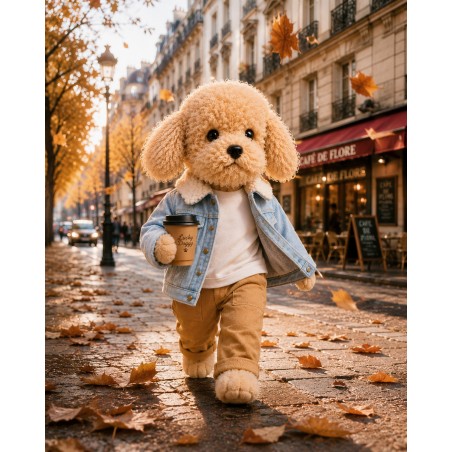 Lucky Doggy Lucky Andy Denim Style LD6/123 knuffel met geschenkdoos