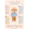 Lucky Doggy Lucky Andy Denim Style LD6/123 peluche 40 cm avec boîte cadeau