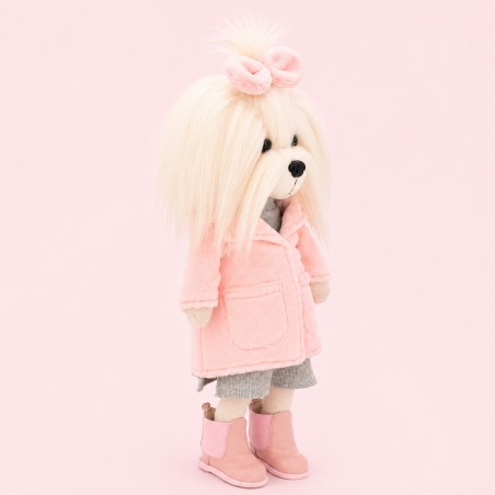 Lucky Yoyo Lavender Evening Réf. LD5/100 – Peluche Lucky Doggy articulée manteau rose et robe grise