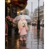 Lucky Yoyo Lavender Evening Réf. LD5/100 – Peluche Lucky Doggy articulée manteau rose et robe grise
