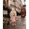 Lucky Yoyo Lavender Evening Réf. LD5/100 – Peluche Lucky Doggy articulée manteau rose et robe grise