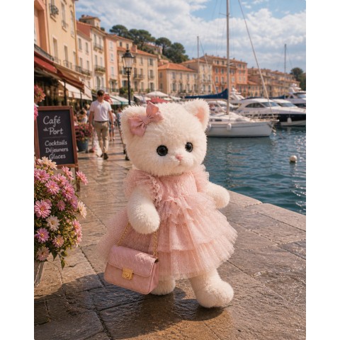 Lucky Doggy L120 – roze tulejurk met strik