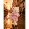 Lucky Doggy manteau rose ceinturé Lavender Evening L116 pour peluche
