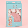 Lucky Doggy L114 robe salopette rose et haut volanté pour peluche