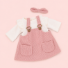 Lucky Doggy L114 robe salopette rose et haut volanté pour peluche