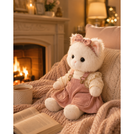 Lucky Doggy L114 robe salopette rose et haut volanté pour peluche