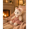 Lucky Doggy – Pink Corduroy Dress and Frilled Top L114