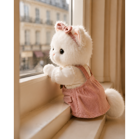Lucky Doggy L114 robe salopette rose et haut volanté pour peluche
