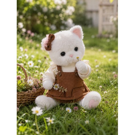Lucky Doggy L112 bruine tuinrok en crèmekleurige top voor knuffel