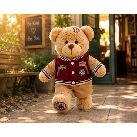 American College Baseball Jacket – Varsity Jacket for 12–16 Inch Plush Toys – Ref. Y136