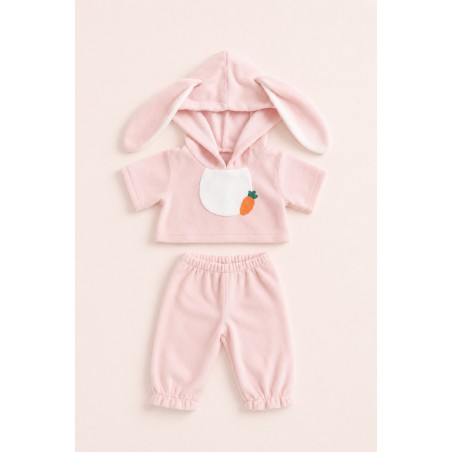 rosa Hasenpyjama mit langen Ohren für Plüschtier – Ref. Y236