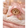 plush pajama with pink bunny hood and carrot patch – Ref. Y236