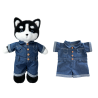 Denim Explorer Overall für 40 cm Plüschtiere – Ref. Y013 – Jeans-Outfit