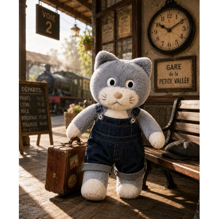 Denim Adventure Overalls Y003 blue denim outfit for plush toy