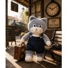 Denim Adventure Overalls Y003 blue denim outfit for plush toy